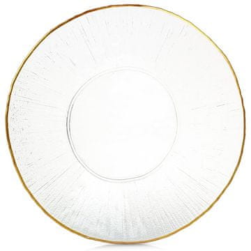 Vilde Krožnik za večerjo, plitvo steklo, zlati pladenj, 30 cm