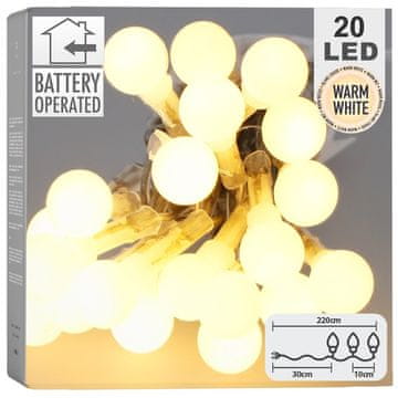 shumee Božične lučke na baterije 20 LED 200 cm