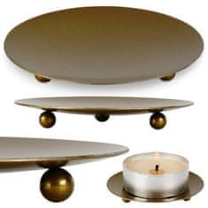 shumee Zlato kovinsko stojalo za sveče 8,5 cm