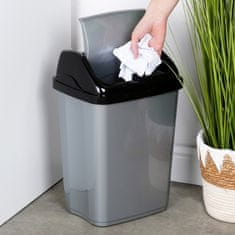 Artemis Plastični nagibni koš za odpadke za pisarno, kopalnico, kuhinjo, 16 l