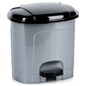 Artemis Plastični koš za odpadke s pedalom za kuhinjo, kopalnico, pisarno, 3 l