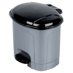 Artemis Plastični koš za odpadke s pedalom za kuhinjo, kopalnico, pisarno, 3 l
