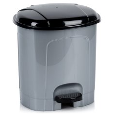 Artemis Plastični koš za odpadke s pedalom za kuhinjo, kopalnico, pisarno, 5,5 l