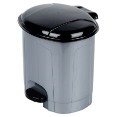 Artemis Plastični koš za odpadke s pedalom za kuhinjo, kopalnico, pisarno, 5,5 l