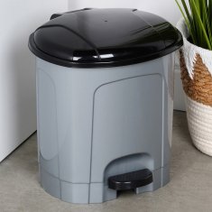 Artemis Plastični koš za odpadke s pedalom za kuhinjo, kopalnico, pisarno, 5,5 l