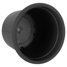 Artemis 3x črn plastični vrtni lonec za rastline, rože, zelišča 14,5x11 cm