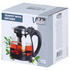 Vilde Čajnik iz toplotno odpornega stekla z infuzerjem 2 l