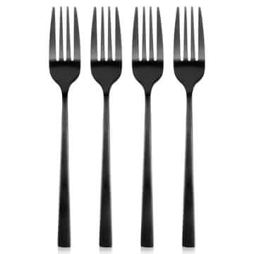 Artemis 4x črne desertne vilice Dessert Cakes Majhne vilice Set vilic