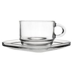 shumee Steklena skodelica s krožnikom 250 ml 6 kosov.