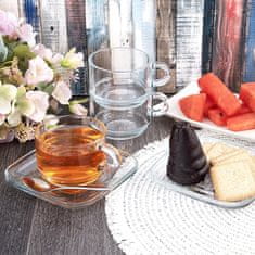 shumee Steklena skodelica s krožnikom 250 ml 6 kosov.