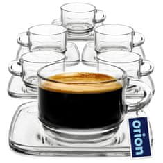 shumee Steklena skodelica s krožnikom 250 ml 6 kosov.