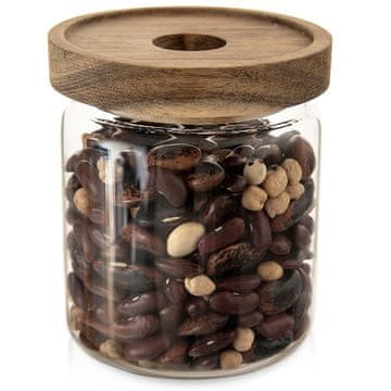 Orion Steklena posoda za razsute izdelke s pokrovom in tesnilom 730 ml