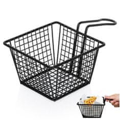 shumee Košarica za pomfrit črna 22x13x8 cm