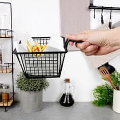 shumee Košarica za pomfrit črna 22x13x8 cm