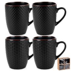 shumee Črne keramične skodelice 400 ml 4 kosi.