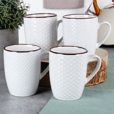 shumee Bele keramične skodelice 400 ml 4 kosi.