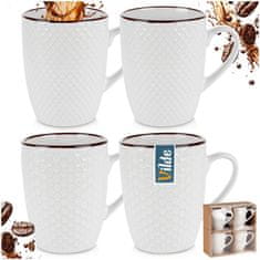 shumee Bele keramične skodelice 400 ml 4 kosi.