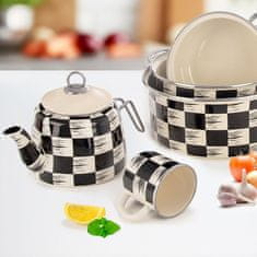 shumee Emajliran vrček CHECKERBOARD 400 ml