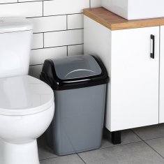 Artemis Plastični nagibni koš za odpadke za pisarno, kopalnico, kuhinjo, 26 l
