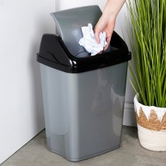 Artemis Plastični nagibni koš za odpadke za pisarno, kopalnico, kuhinjo, 26 l