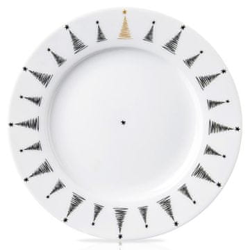shumee Porcelanski desertni krožnik v obliki božične jelke 20 cm