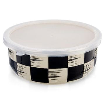 shumee Emajlirana skleda s pokrovom, ŠAHOvita plošča, 19 cm, 1,5 l