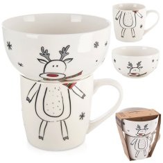 shumee Porcelanasta skodelica s skledo za otroke, 2 kosa.