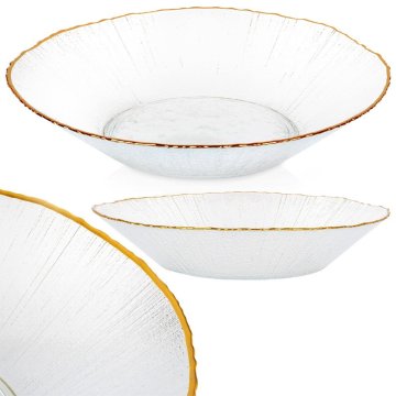 shumee Zlata steklena solatna skleda za solate, jedi, sadje 500 ml