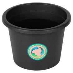 Artemis Vrtna posoda Zunanja plastična okrogla posoda črna 23x16,5 cm