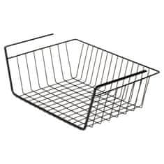 Vilde Črna kovinska viseča košara za pod polico 40,5 x 26,5 x 14,5 cm