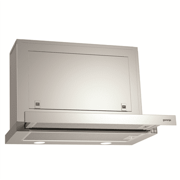 shumee Gorenje | Napa | BHP623E8X | Teleskopska | Razred energijske učinkovitosti B | Širina 60 cm | 610 m³/h | Mehansko upravljanje | LED | Nerjaveče jeklo