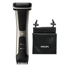 shumee Philips | Brivnik za telo, primeren za prhanje | BG7025/15 | Brivnik za telo | Število stopenj dolžine 5 | Črna/nerjaveča