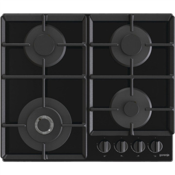 shumee Gorenje | GTW641EB | Štedilnik | Plinska plošča na steklu | Število gorilnikov/kuhalnih con 4 | Gumbi | Črna