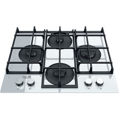 shumee Hotpoint | HAGS 61F/WH | Štedilnik | Plinska plošča na steklu | Število gorilnikov/kuhalnih con 4 | Vrtljivi gumbi | Bela