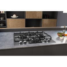 shumee Hotpoint | HAGS 61F/WH | Štedilnik | Plinska plošča na steklu | Število gorilnikov/kuhalnih con 4 | Vrtljivi gumbi | Bela