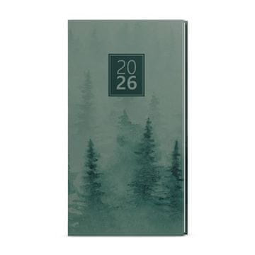 Tedenski žepni dnevnik 2026 Lamino - Forest