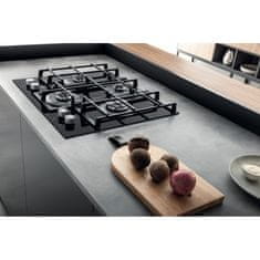 shumee Hotpoint | HAGS 61F/BK | Štedilnik | Plinska plošča na steklu | Število gorilnikov/kuhalnih con 4 | Vrtljivi gumbi | Črna
