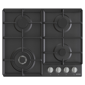 shumee Gorenje | Štedilnik | GW641EXB | Plinska | Število gorilnikov/kuhalnih con 4 | Gumbi | Črna