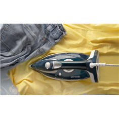 shumee Gorenje | Parni likalnik | SIH2800TQC | Parni likalnik | 2800 W | Prostornina rezervoarja za vodo 350 ml | Neprekinjena para 35 g/min | Izpust pare 100 g/min | Turkizna/bela
