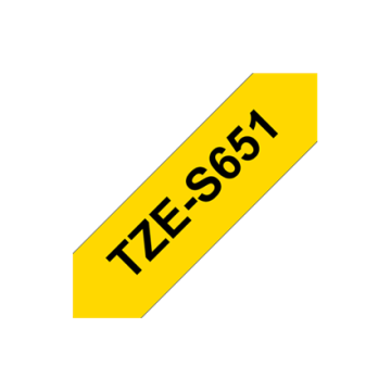 shumee Brother | S651 | Laminiran trak | Termo | Črn na rumenem | Rola (2,4 cm x 8 m)
