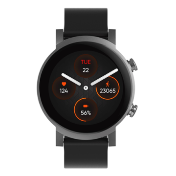 shumee Mobvoi Ticwatch | E3 | Pametna ura | Polikarbonat | Steklena vlakna | Črna | Siva | Google Pay | Vodoodporna