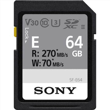 shumee Sonyjeva pomnilniška kartica SDXC UHS-II s kapaciteto 64 GB, serija SF-E, V30
