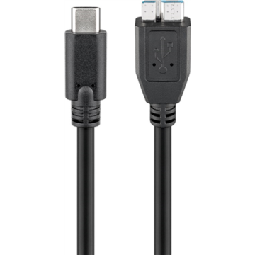 shumee Goobay | Kabel USB-C | Moški | 24-pinski USB-C | Moški | 9-pinski Micro-USB tip B | 0,6 m