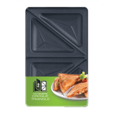 shumee TEFAL | XA800212 | Trikotni set za sendviče s toastom za kolekcijo Snack | Dimenzije (Š x D) 13 x 22,5 cm | Črna