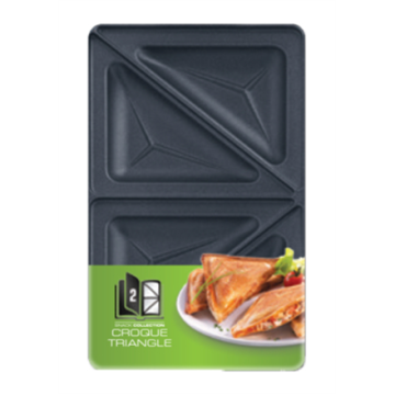 shumee TEFAL | XA800212 | Trikotni set za sendviče s toastom za kolekcijo Snack | Dimenzije (Š x D) 13 x 22,5 cm | Črna
