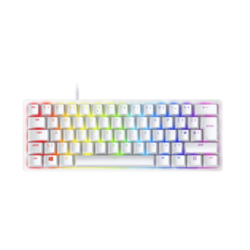 shumee Razer | Optična igralna tipkovnica | Huntsman Mini 60% | Igralna tipkovnica | RGB LED osvetlitev ozadja | RU | Žična | Mercury | USB-C | Rdeče stikalo