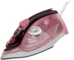 shumee Mesko | Likalnik | MS 5028 | Parni likalnik | 2600 W | Neprekinjena para 35 g/min | Izpust pare 60 g/min | Roza/siva
