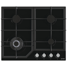 shumee Gorenje | Štedilnik | GTW641KB | Plinska plošča na steklu | Število gorilnikov/kuhalnih con 4 | Gumbi | Črna
