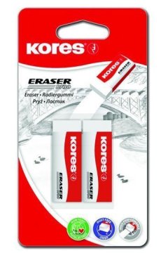 Kores Rubber KE20 WHITE, 60 x 21 x 10 mm 2 kosa