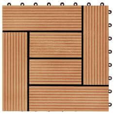 Vidaxl Talne plošče 11 kosov WPC 30x30 cm 1 m² barva tikovine
